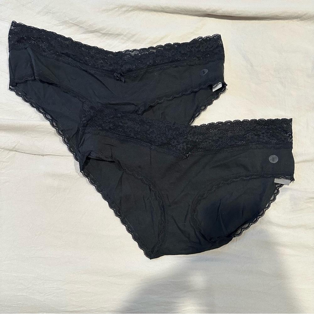 aerie Black Lace Trim Panties Bundle